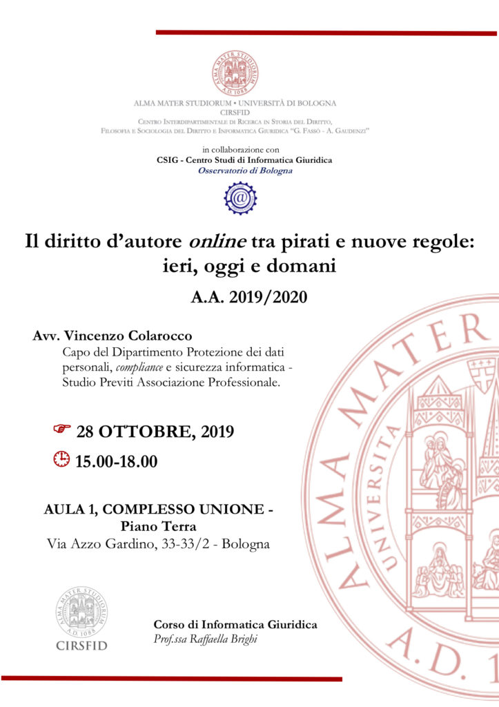 seminario su diritto d'autore vincenzo colarocco