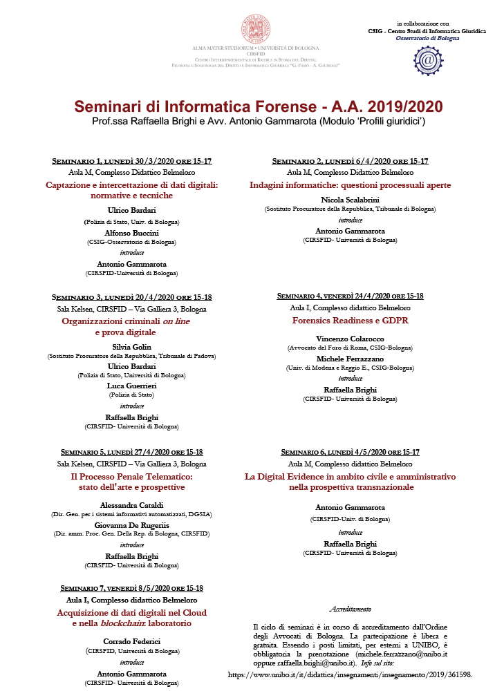 seminari informatica forense 2020