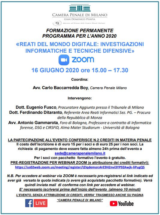 convegno reati informatici